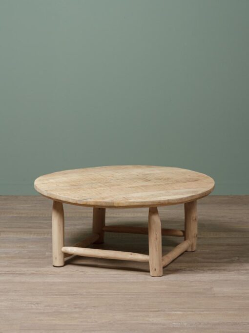 Table basse ronde bois brut Archipel