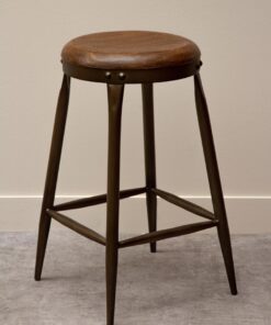 Tabouret bois et métal