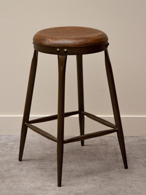 Tabouret bois et métal