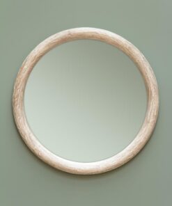 miroir 1m bois rond