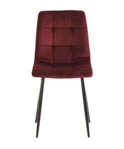 chaise Manta velours burgundy