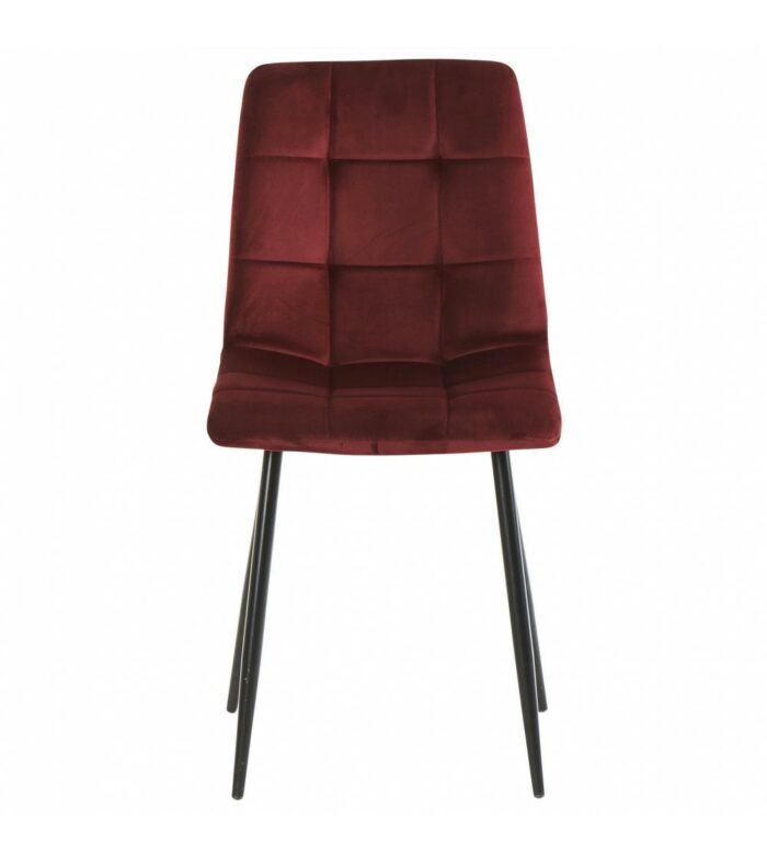 chaise Manta velours burgundy