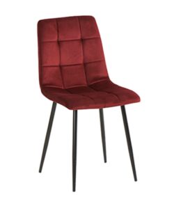 chaise Manta velours burgundy