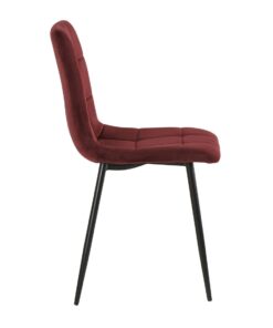 chaise Manta velours burgundy