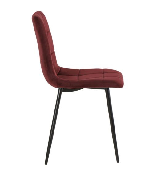 chaise Manta velours burgundy