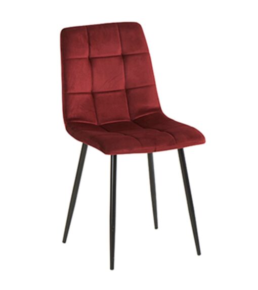 chaise Manta velours burgundy