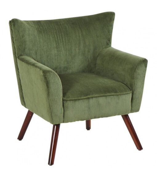 fauteuil Wayne velours côtelé kaki