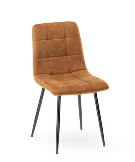 cadeira manta de couro sintético marrom