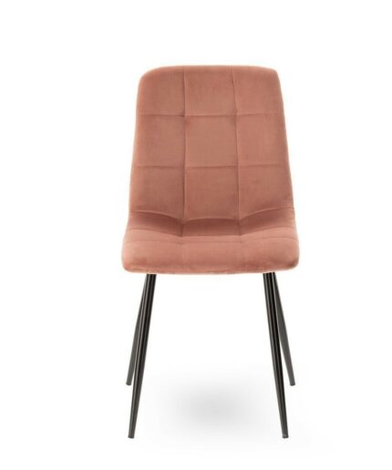 chaise manta velours rose poudre athezza