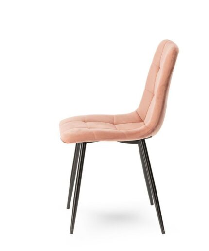 chaise manta velours rose poudre athezza