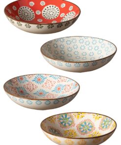 Set-12-assiettes-à-pâtes-Bohemian-chehoma-24656-motif-4-couleurs