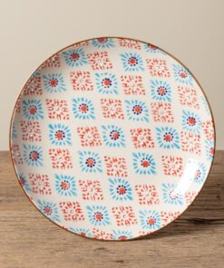 Set-12-grandes-assiettes-Bohemian-chehoma-bleu-rouge