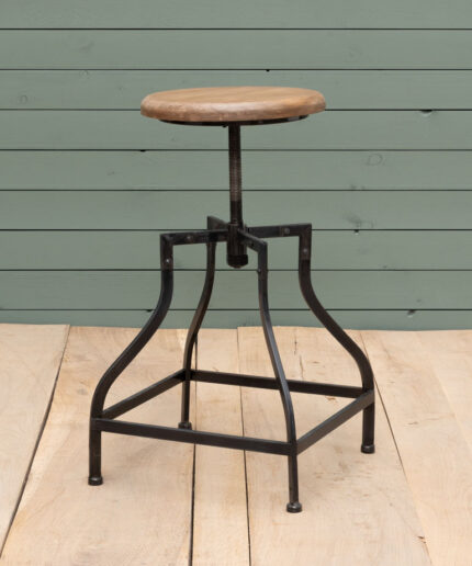 Chehoma-adjustable-pine-and-iron-stool