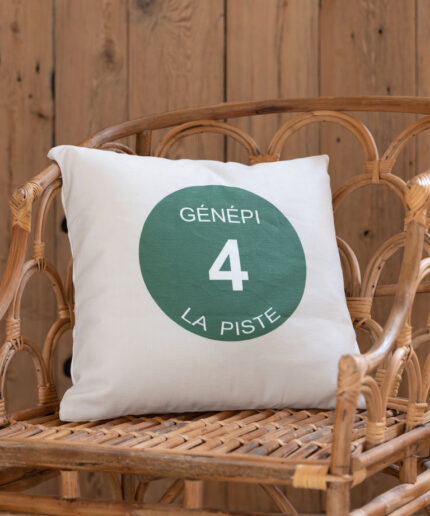 Coussin piste de ski verte Génépi Chehoma