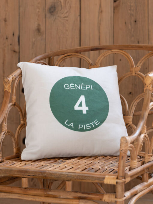 Coussin piste de ski verte Génépi Chehoma