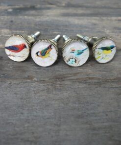 Set de 4 boutons de porte Oiseau